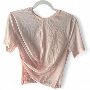 NWT Lululemon Reversible Mesh Yoga Tee Pink Size 2